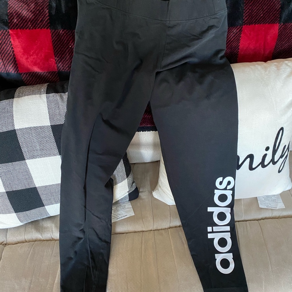 Cotton black adidas leggings